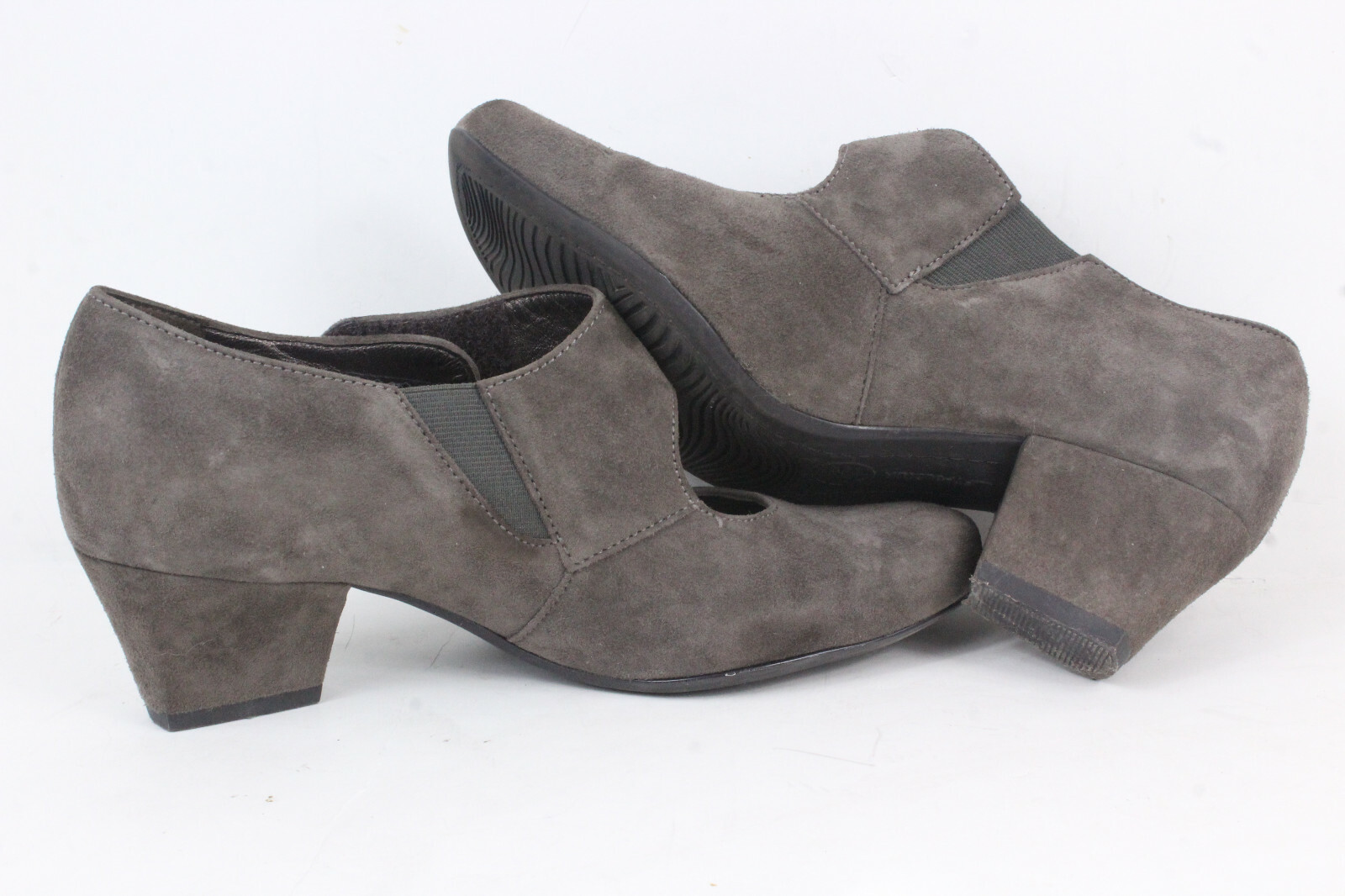 Ara Luftpolster Women’s Size 6.5 Leather Shoes Mary Janes Heels Pewter