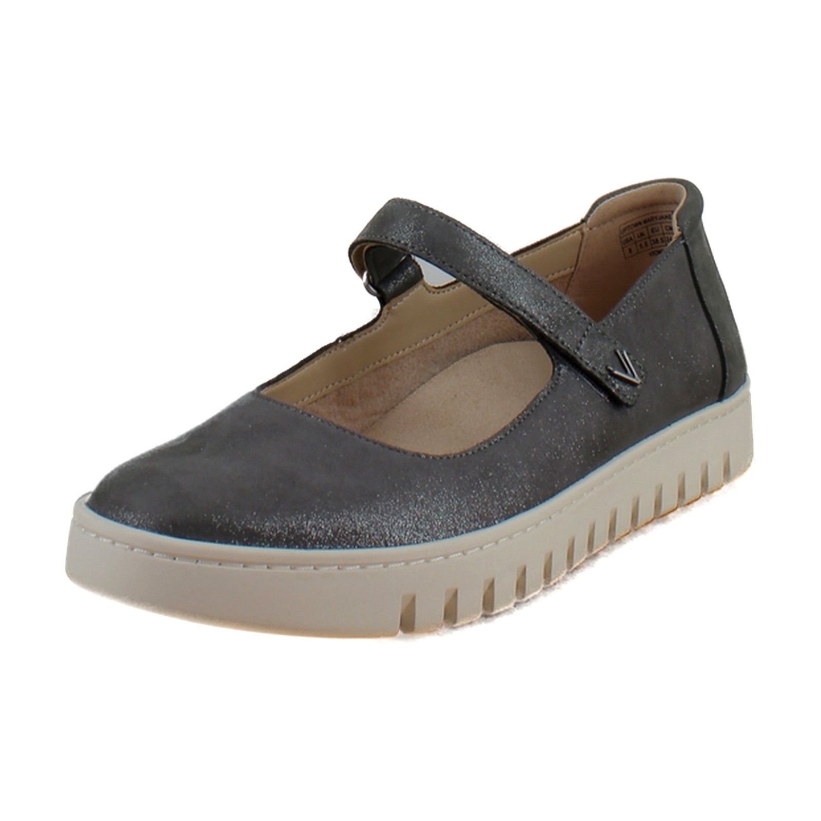 Vionic Uptown Mary Jane Women’s Loafers & Slip-Ons Silver Suede Size 8.5 W