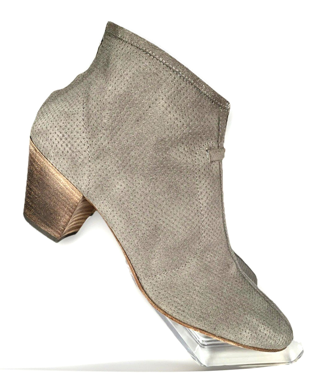 Russell Bromley Aquatalia Womens XCEL Ankle Booties Grey Perfed Suede Boots, 9.5