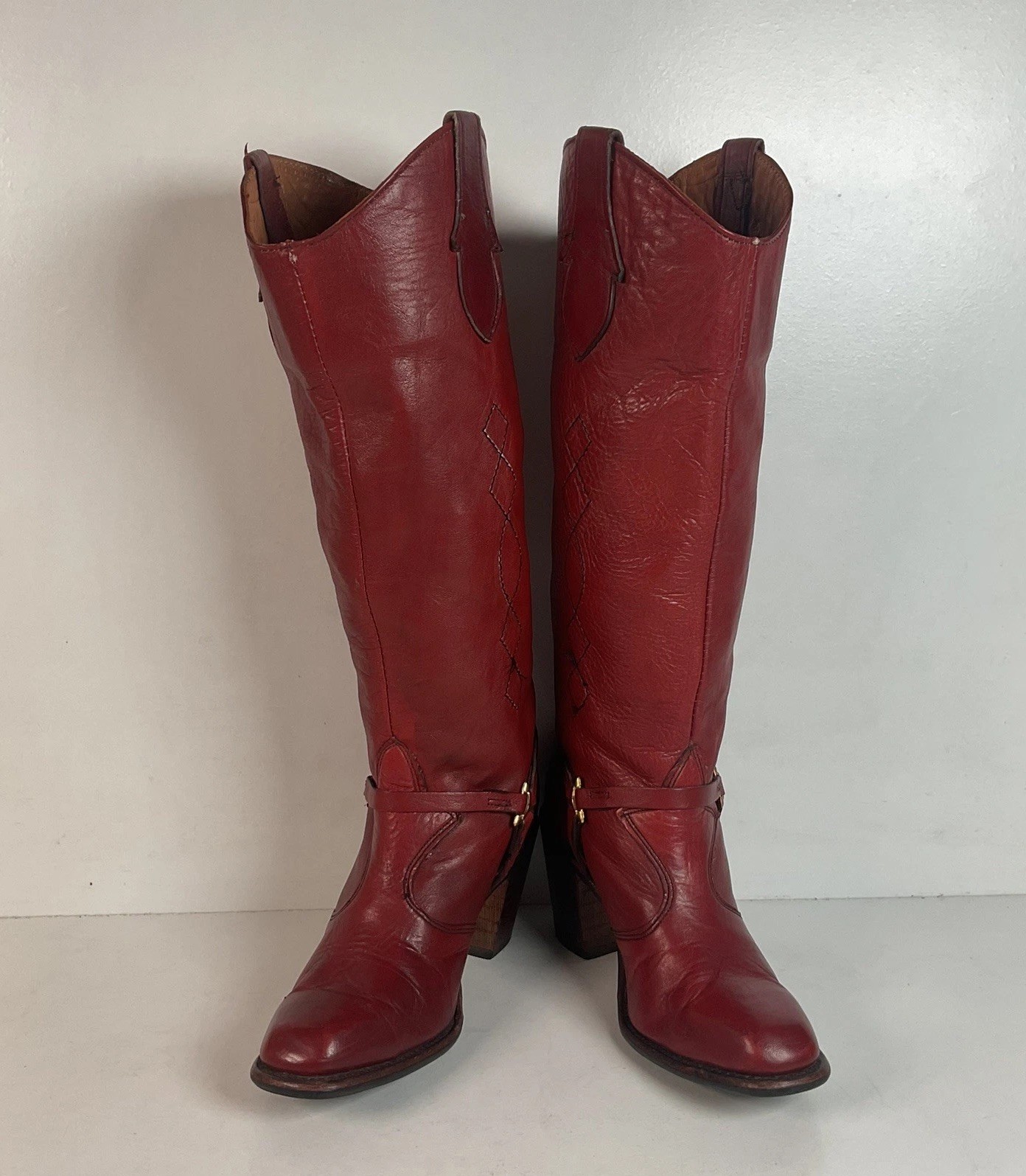 Vintage Wrangler Tall Western Harness Boots | USA Made | Women’s 7 M