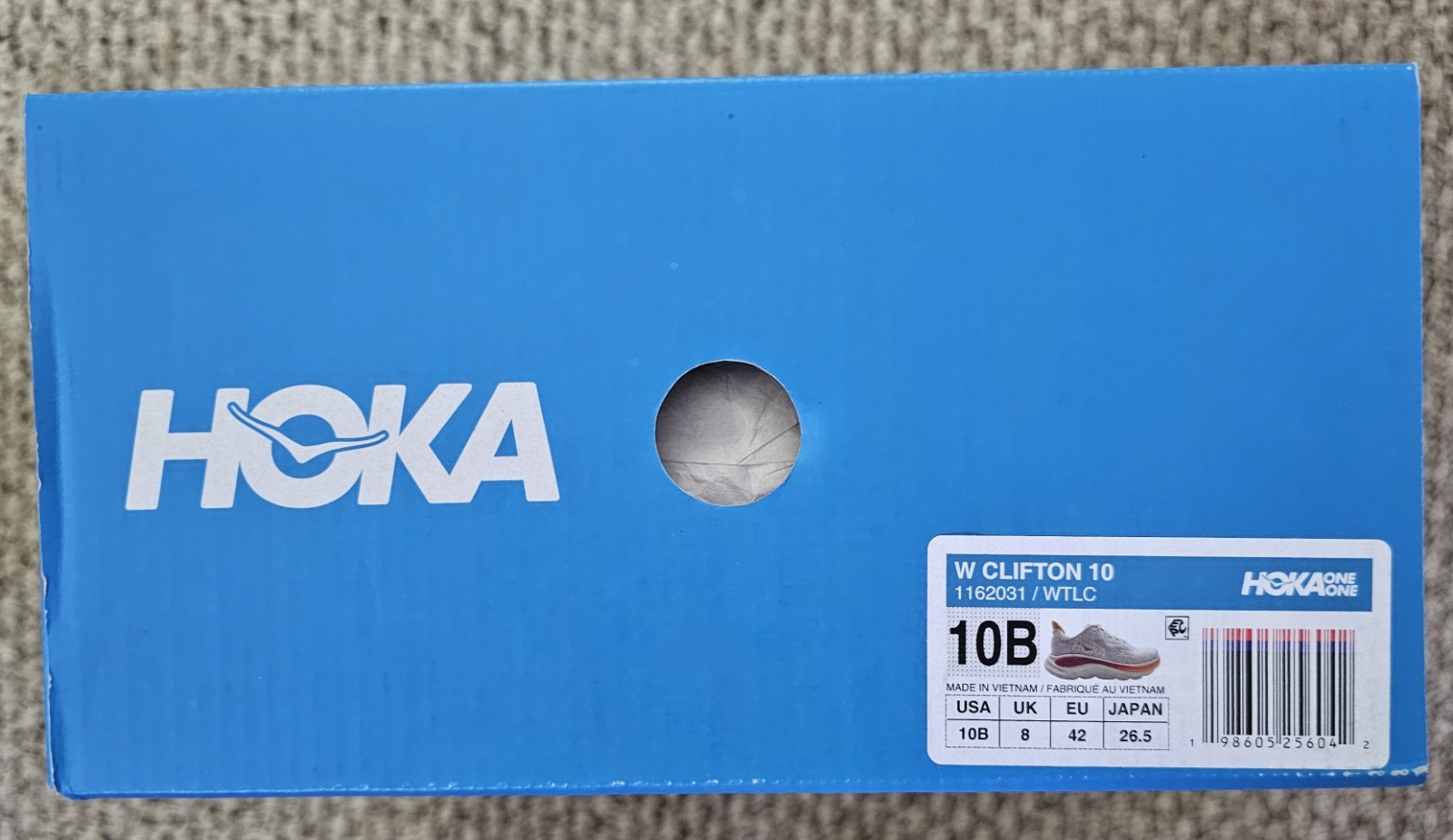 Hoka One One Clifton 10 White Hot Pink/Orange Athletic Running Shoe W 10B WTLC
