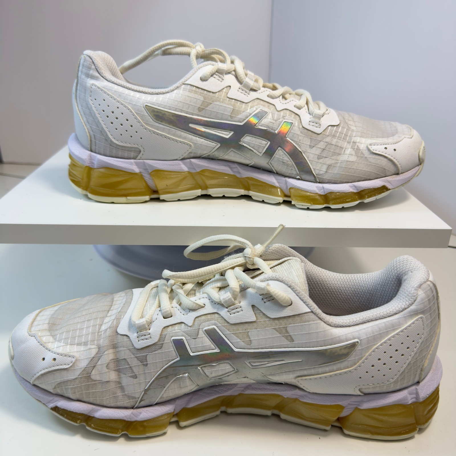 ASICS Women’s Gel-Quantum 360 6 White Gold Running Shoes Size 9.5 1202A297