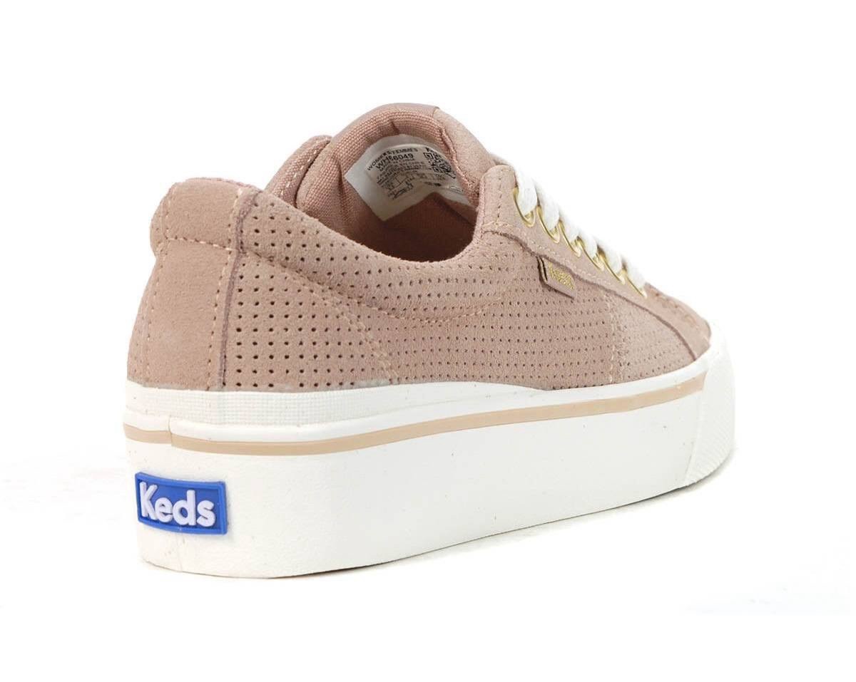 Keds Jump Kick Duo Mauve Suede Perforated Sneakers WH66049 Women US Size 8