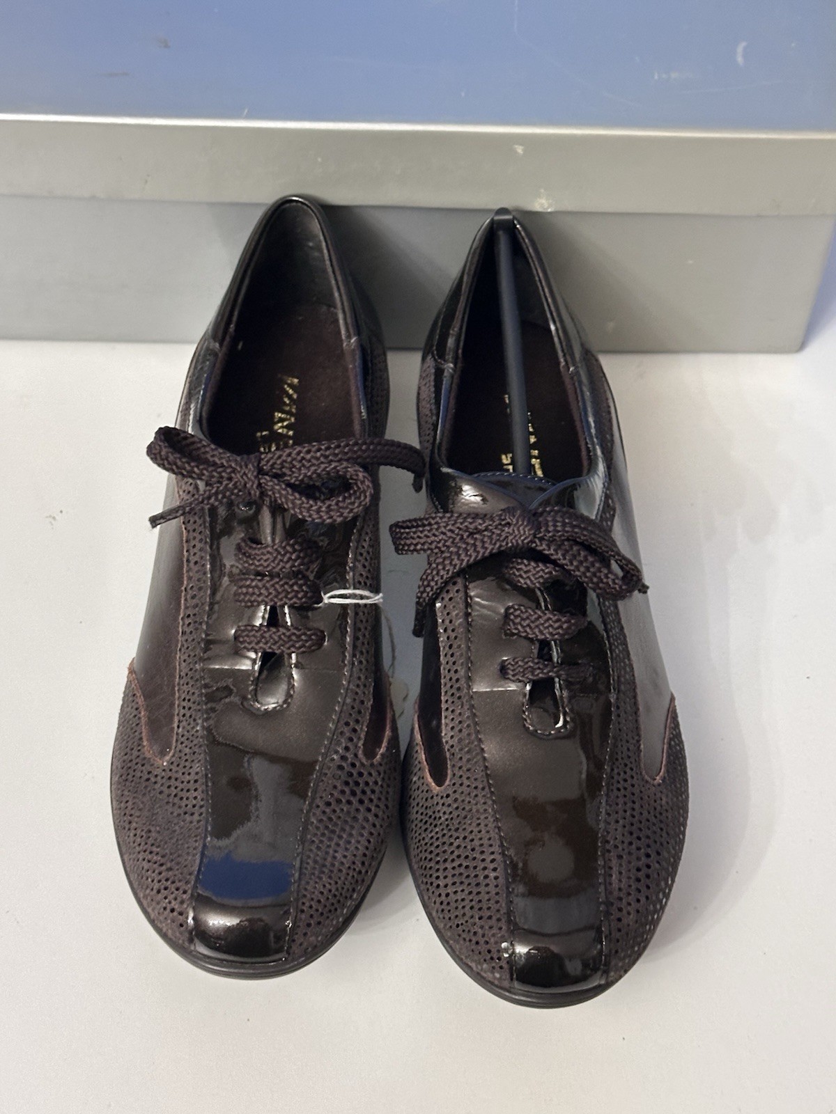 Vaneli Sport Women’s Amity Bronze Brown Lace Up Casual Loafer Size 7N NIB