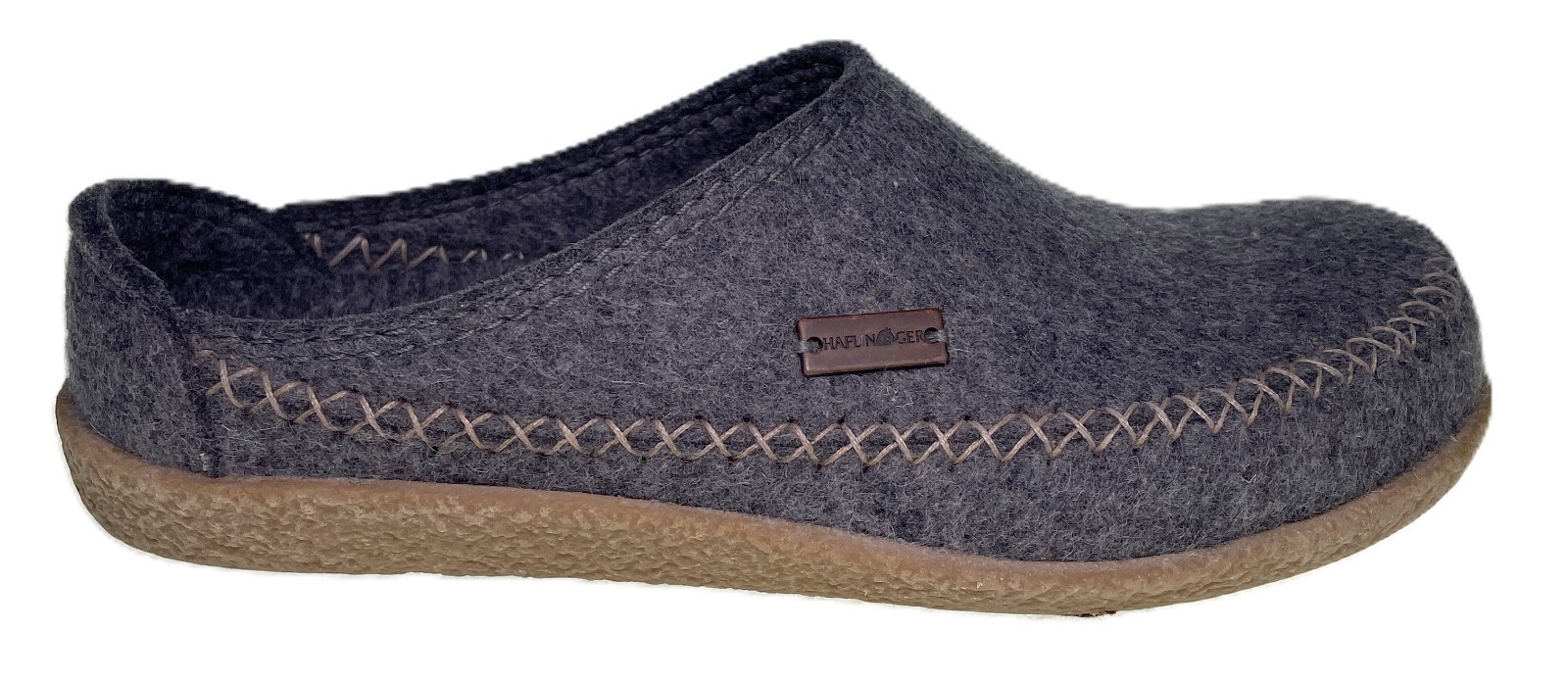 40 Haflinger Gray Wool Mule Slipper Clog Shoe Indoor Outdoor