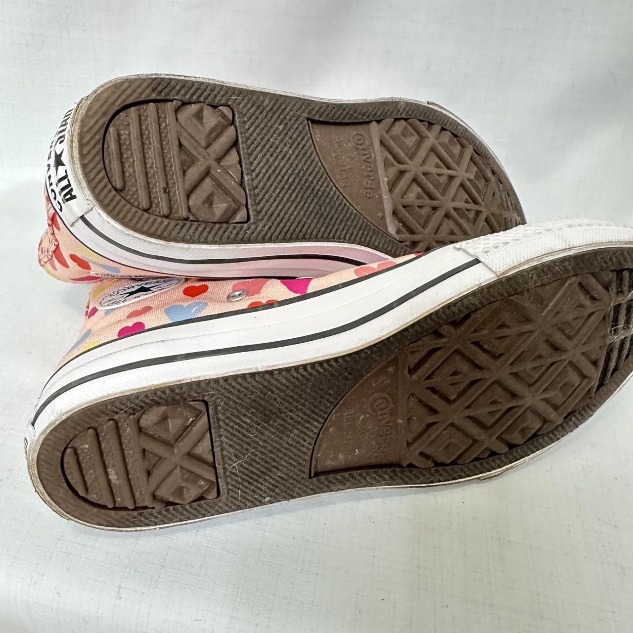 Converse All Star Pink Heart Print Hi-Top Sneakers – US Mens 4 Womens 6