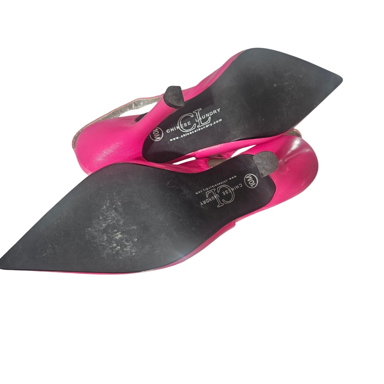 Chinese Laundry Pink Pointed Toe Slingback Heels Size 10M Womens Shoes