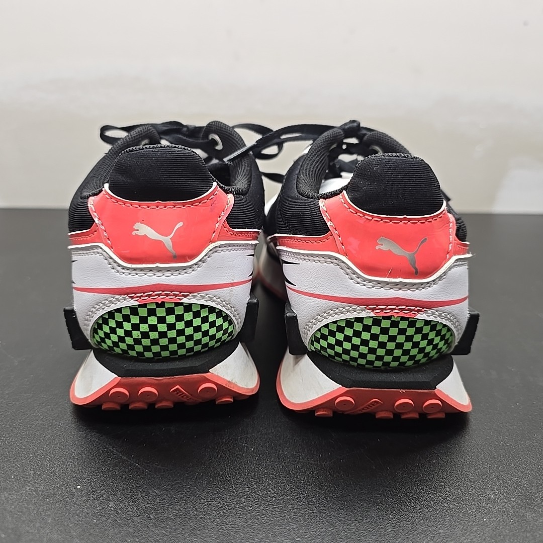 Puma Mile Rider Sunny Getaway Womens 6.5 Black White Pink Green 373443-09