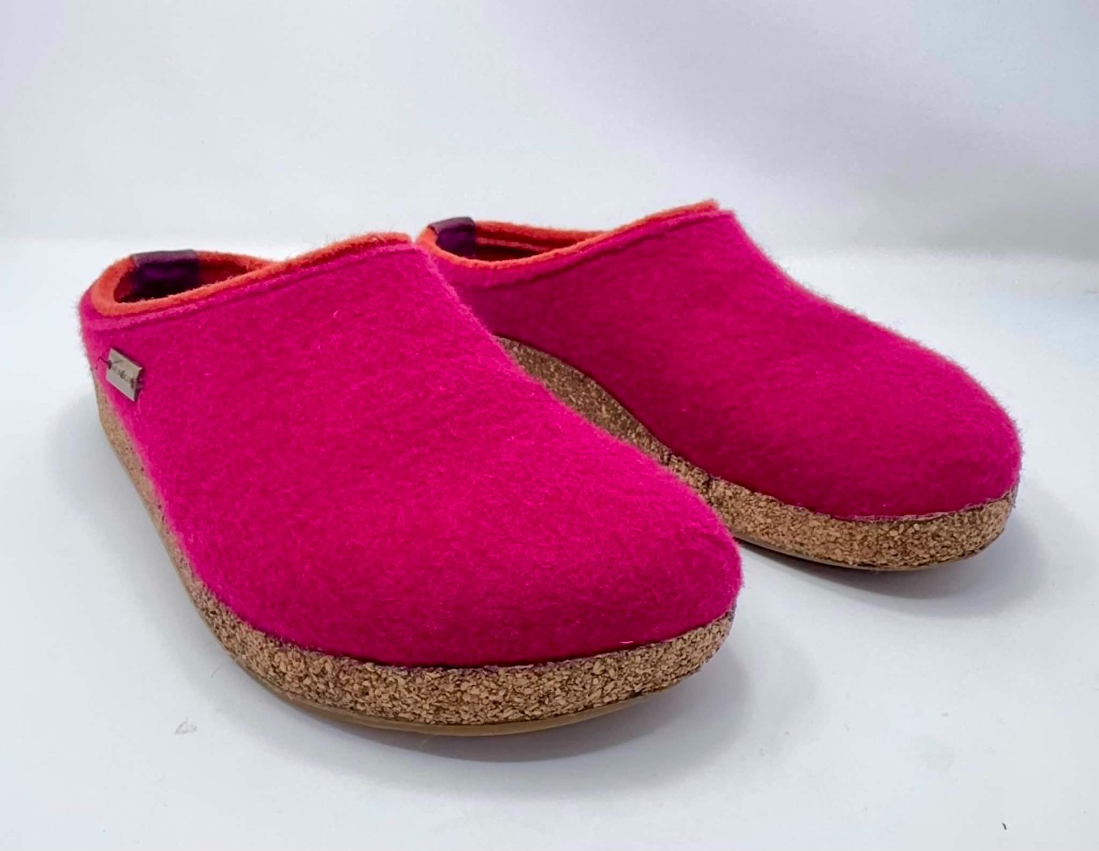 Haflinger Flair Wool Felt Clogs Shoes Womens EU 39 US 8.5 Red Slip On Germany
