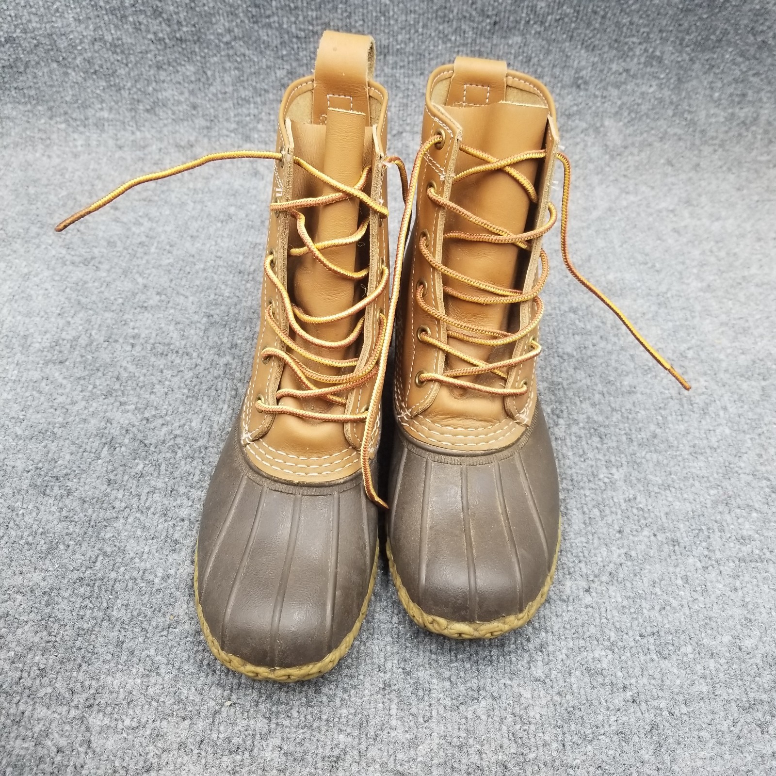 Vintage LL Bean Boots Womens Size 7 Unlined Maine Hunting Shoe Duck Brown
