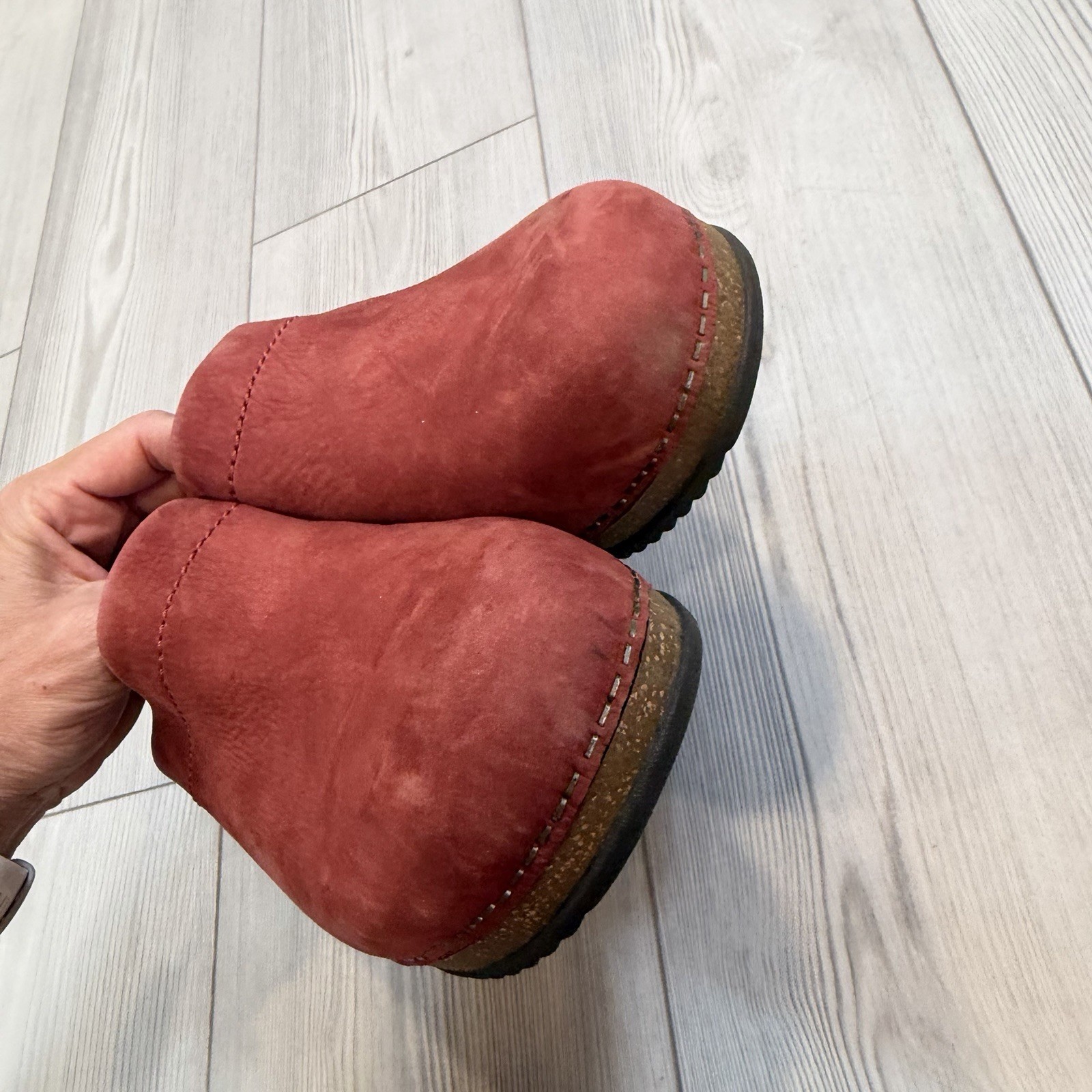 Dansko Mariella Mules Women’s Rose Burnished Suede Leather Slip On Shoes 38 8