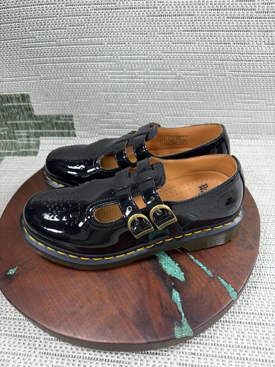 Dr. Martens Shoes Womens Size 9 Us 8065 Mary Jane Soft Toe Work Black Patent