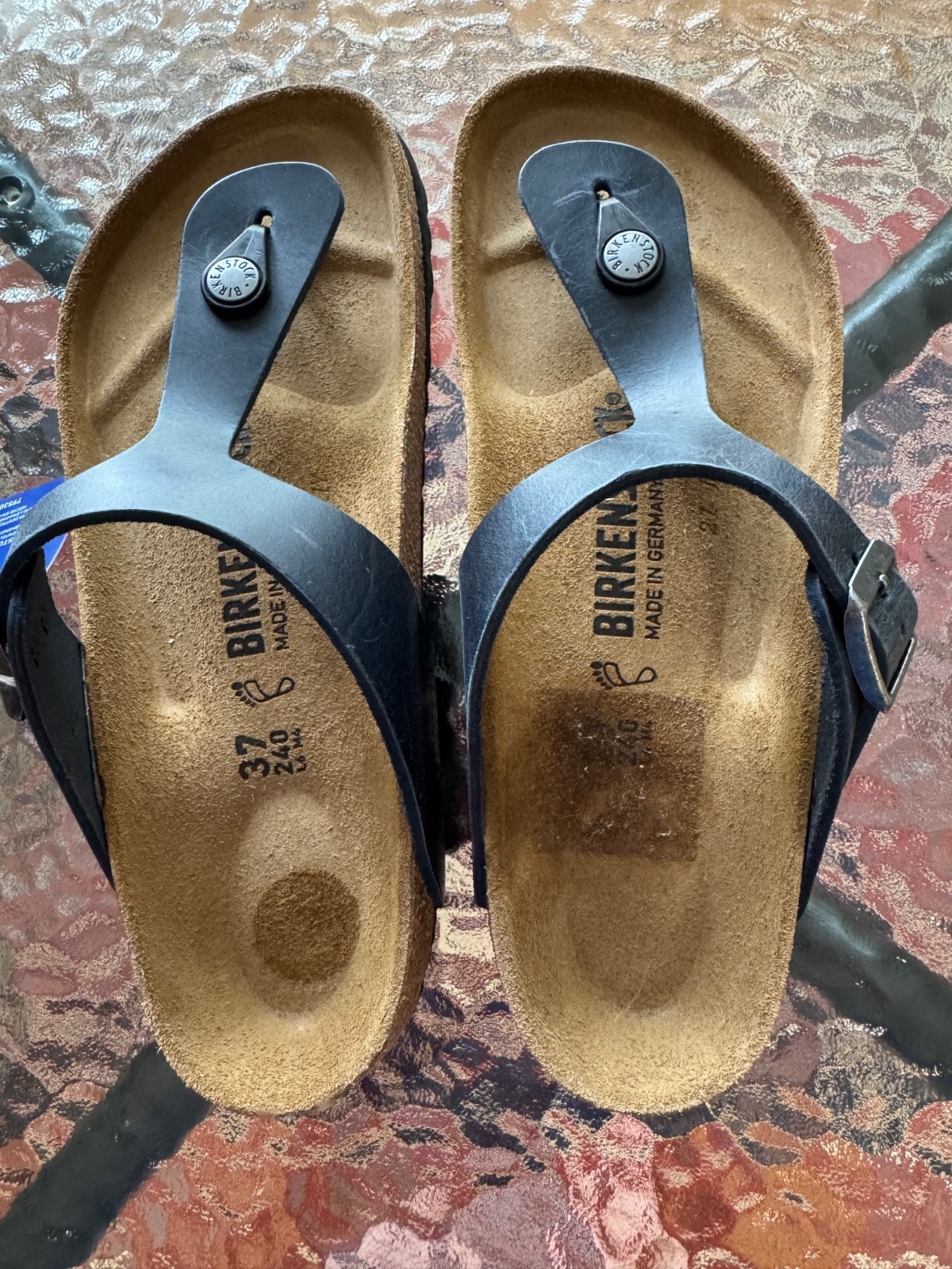 NWT Birkenstock Gizeh Navy 37