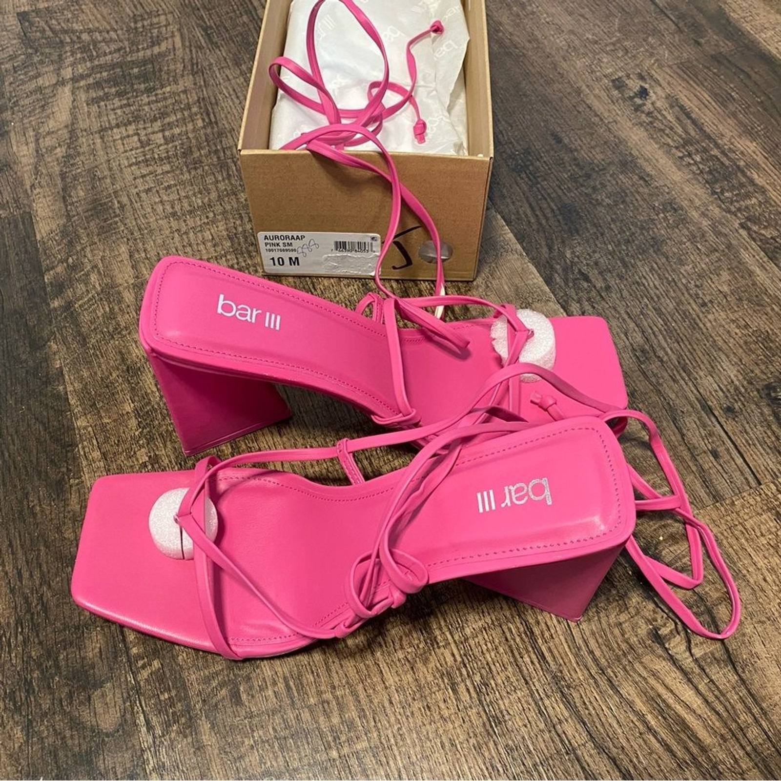 BAR III Auroraap Cone Heel Pink Pumps 10.5