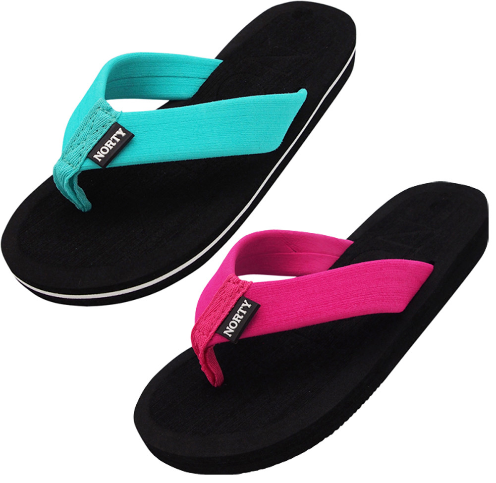 NORTY Women’s Thong Flip Flop Sandal for Beach, Pool and Everyday – 2 Colors