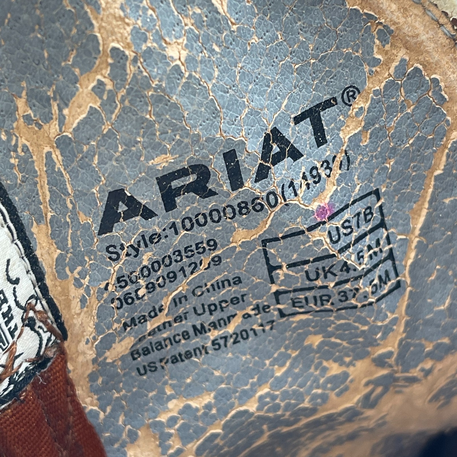 Ariat Fatbaby 10000860 Women’s 7 B Ankle Boots Saddle Leather Cowgirl Western