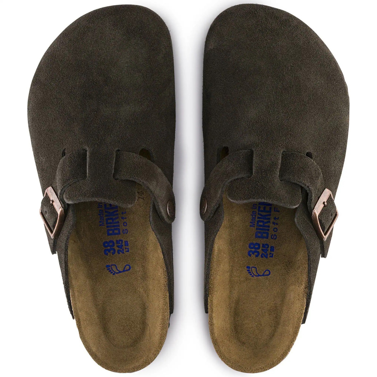 Birkenstock Boston Soft Footbed Suede Leather Mocha Select Size