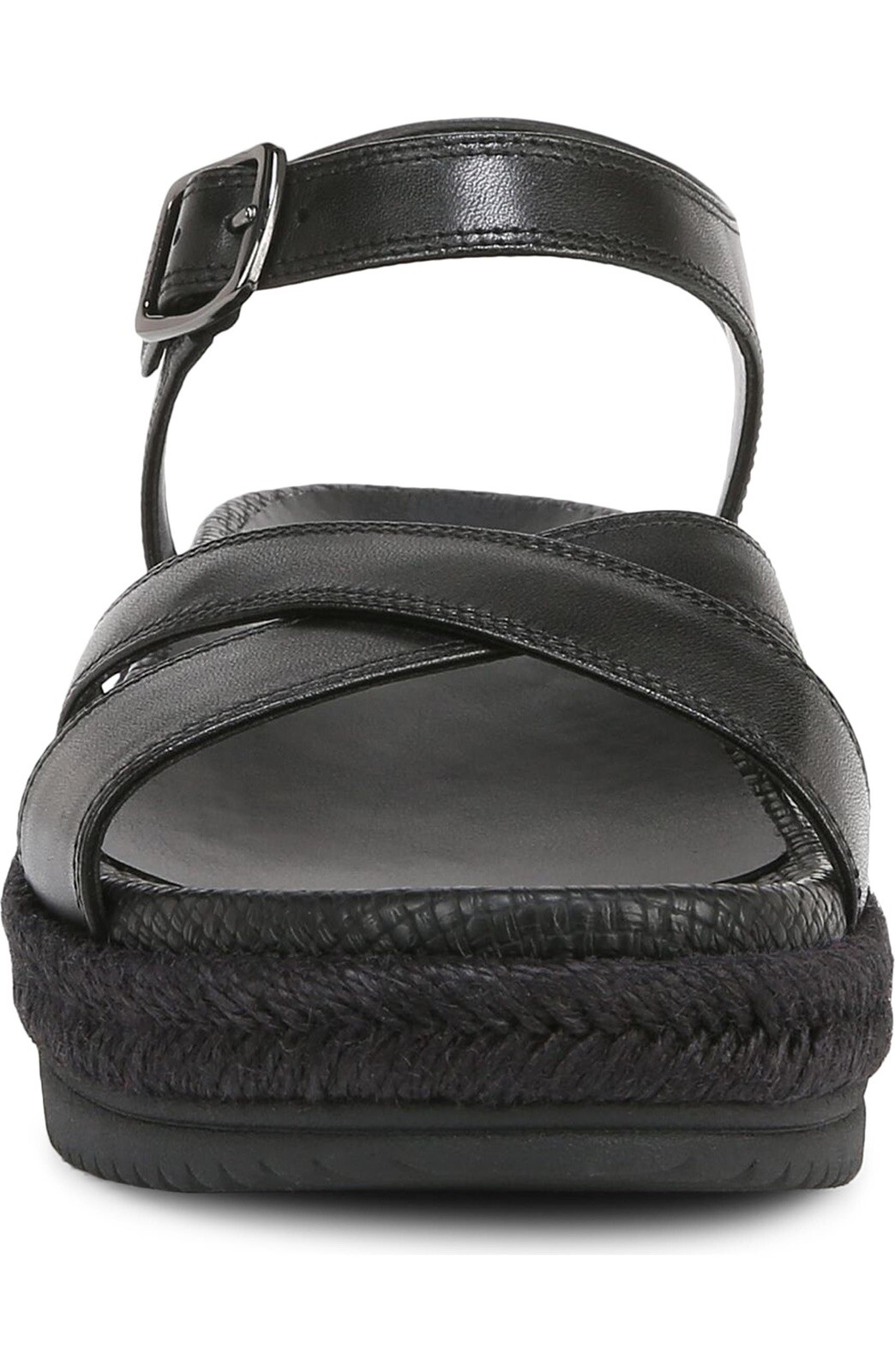 NEW Vionic Mar Women’s Black Leather Ankle Strappy Platform Sandal Size 8.5
