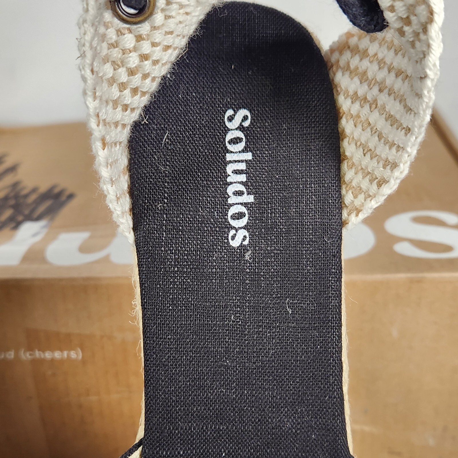Size 8 – Soludos The Marseille Wedge – Ankle Bow Tie – Black