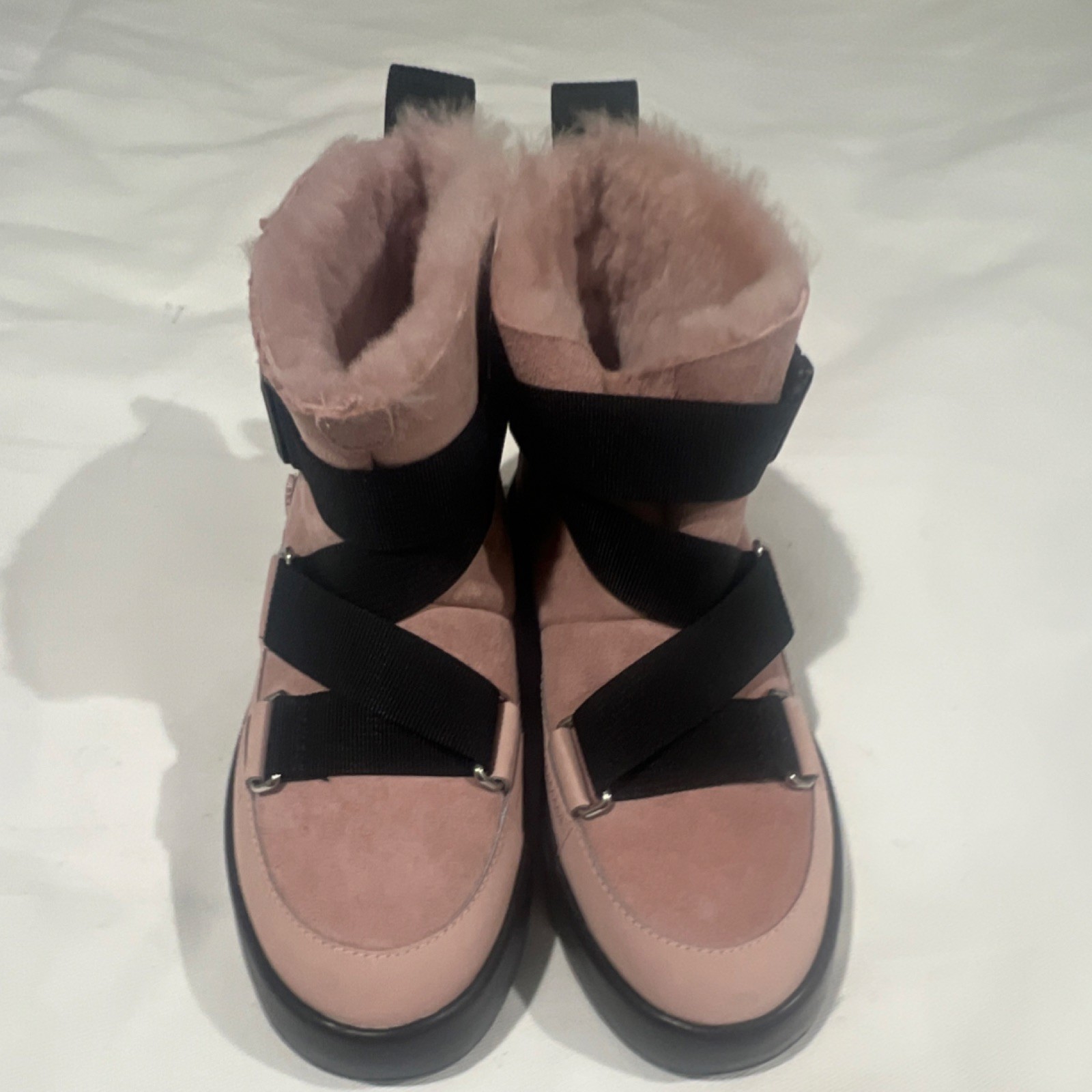 NEW! UGG Pink Suede Strap Ankle Bootie Lined Women’s US 5 UK 3 EU 36