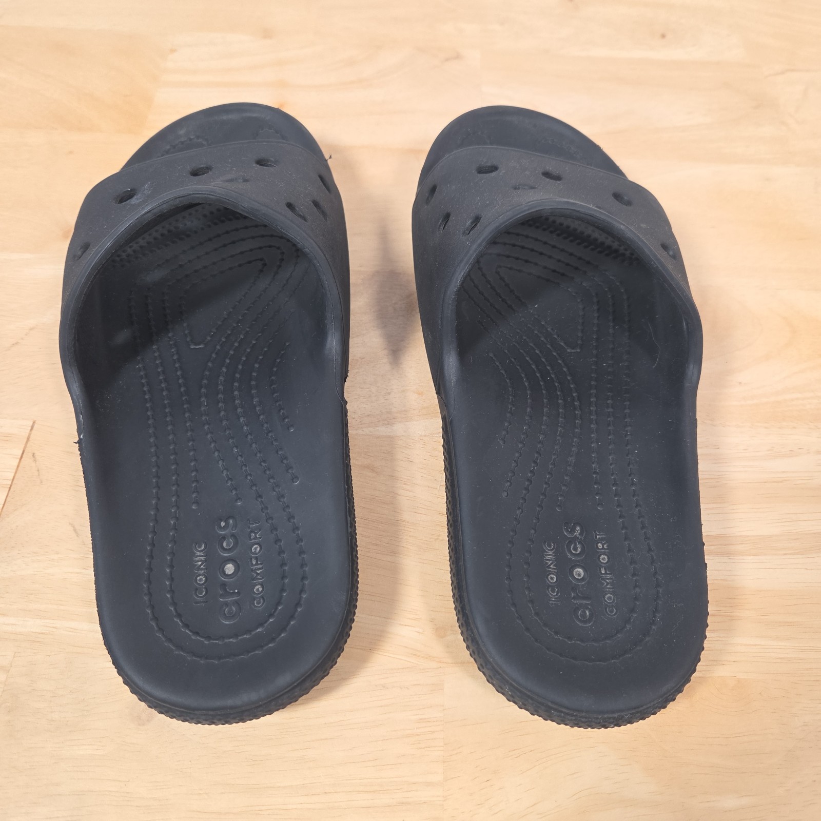 Crocs Classic Iconic Comfort Slides Mens Sz 9 Womens Sz 11 Sandals Unisex Adults