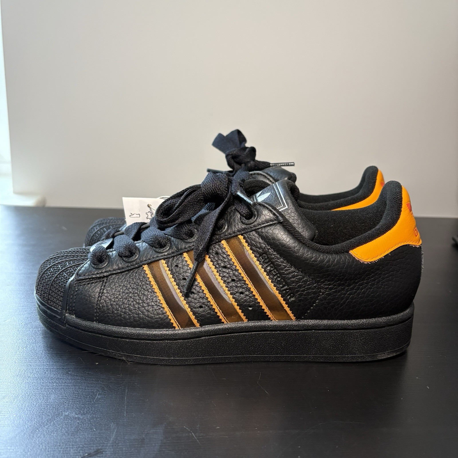 Adidas W Superstar II Sneakers Originals Shoes Core Black/Orange JQ6469 US 4-12