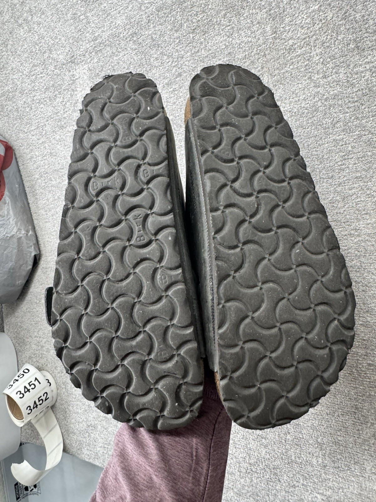 Birkenstock Arizona Soft Footbed Black Suede Leather Sandals 38 Woman’s 8