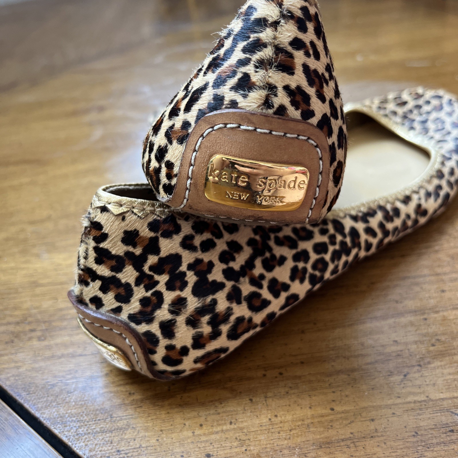 Kate Spade New York Women’s Calf Hair Animal Print Flats Size 10.5