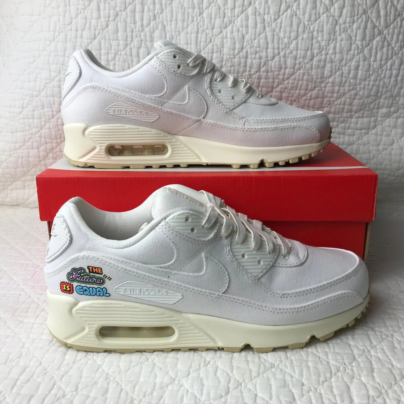 Nike Air Max 90 SE Shoes Women’s sz 11 Future Is Equal” Sail Cashmere FD0867-133