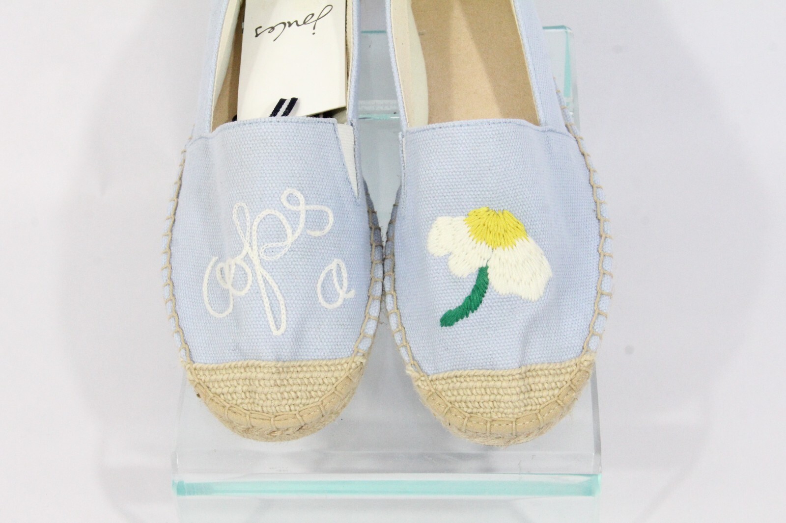 Joules Shelbury Espadrille Flat sz 9 Women NEW Daisy Flower Shoes Novelty print