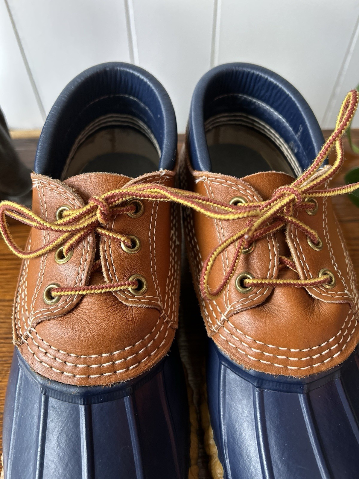 VTG 70s LL Bean Boot OG Womens Maine Hunting Shoe Gumshoe Duck Boots Low Size 9