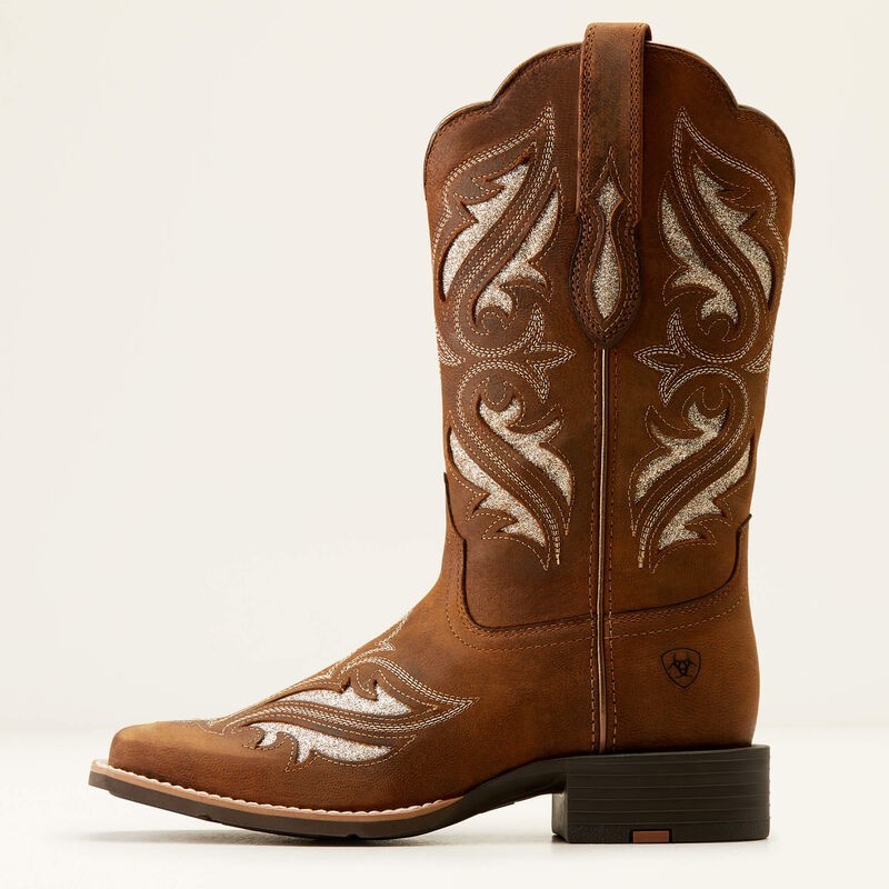 Ariat® (Women’s 7.5 WIDE) Round Up Bliss™ Western Boot, Sassy Brown – $220