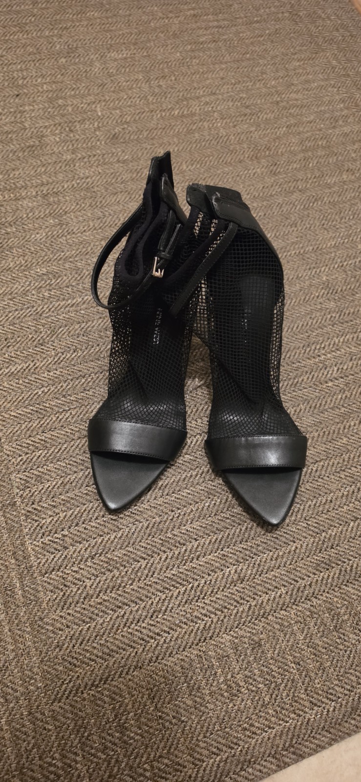 Nine West Black Stilleto Mesh High Heels