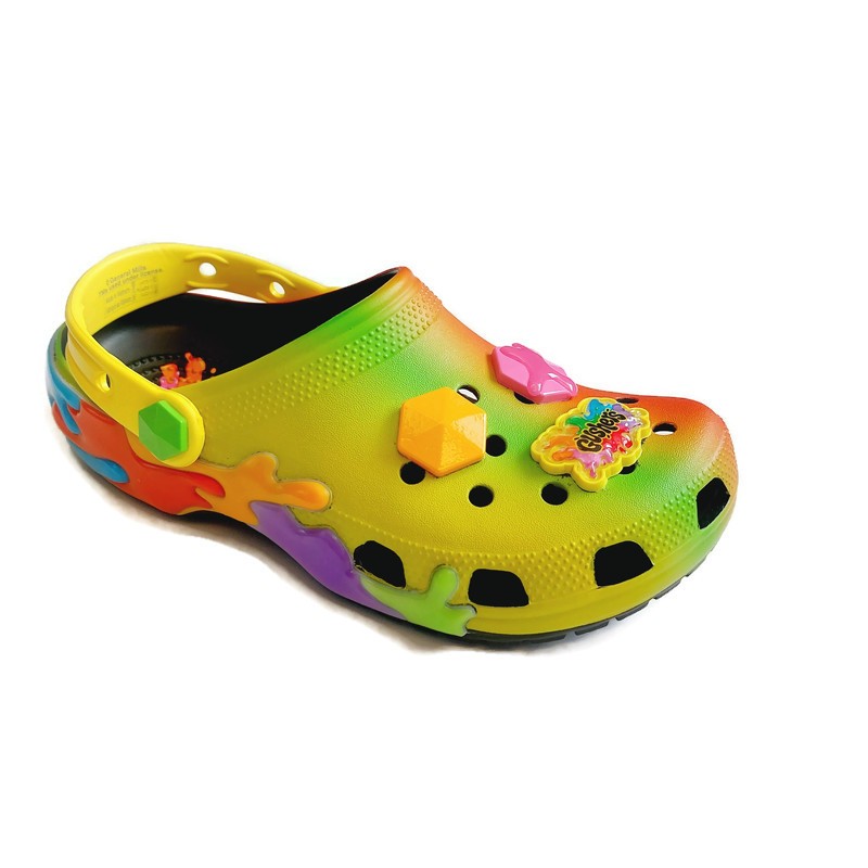 CROCS Big Kid Size J4 Womens 6 Gushers Slip On Classic Clogs K Shoes Multi Color