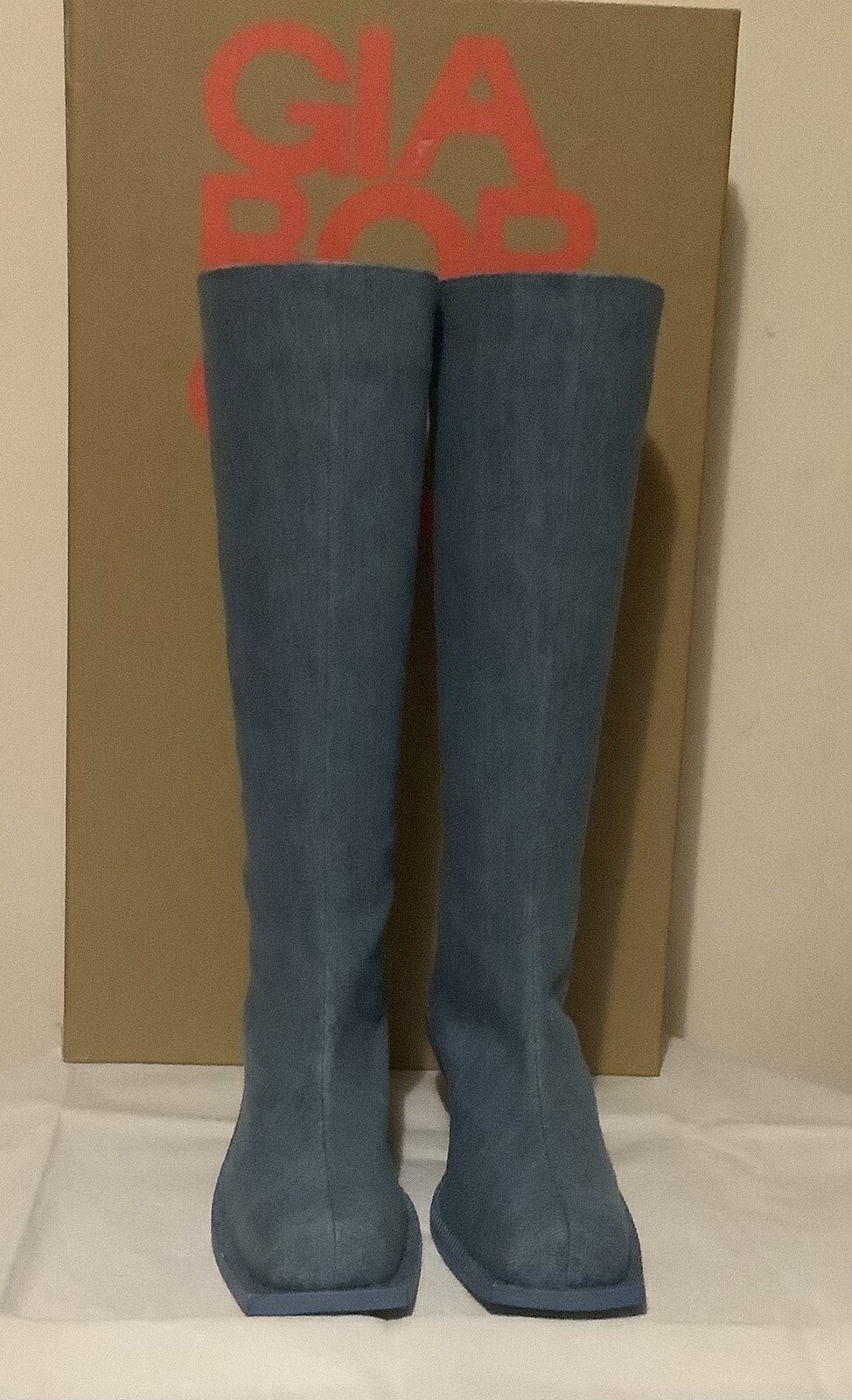 GIA BORGHINI Boots NEW Denim Size US 8,5