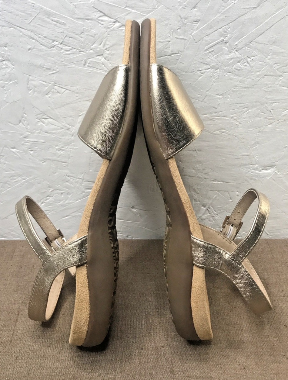 *See Description Vionic Alita Women’s Sandals Metallic Gold Leather Size 11W