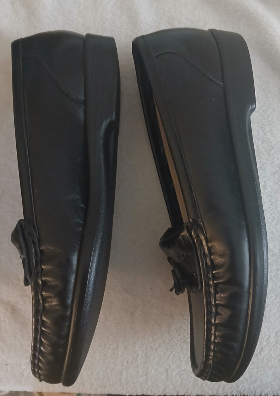 SAS Softie Black Leather Kiltie Tassel Loafers Women’s 8 S Slim Narrow NWOB