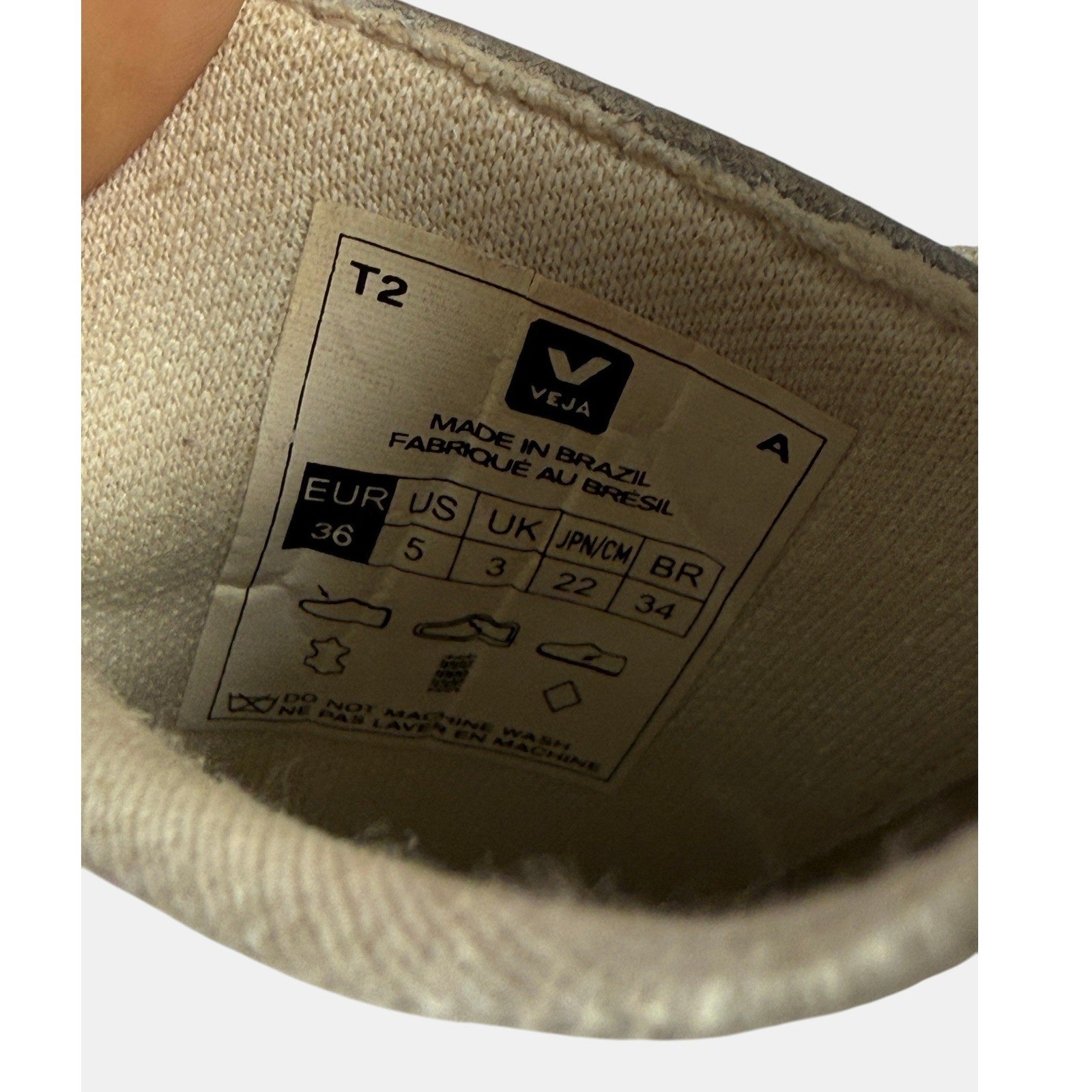 VEJA V-12 Sneakers Womens EU36/US5 White Hot Pink Leather Minimalist Casual EUC