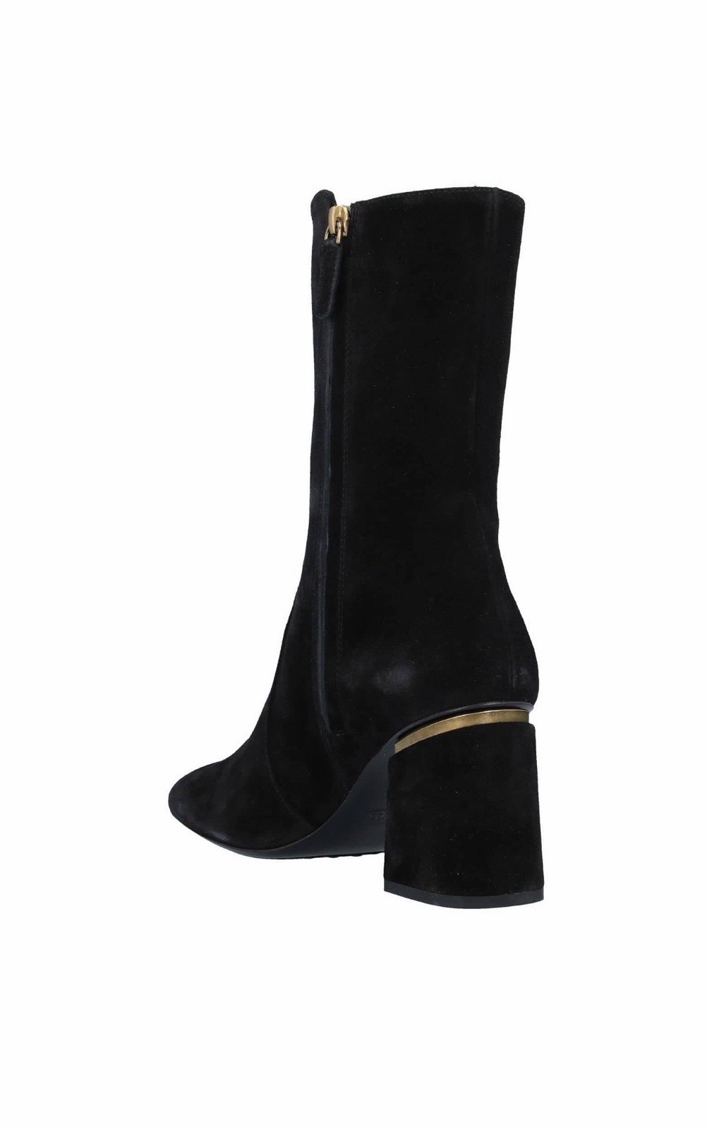 TOD’S Snap Detailed Suede Ankle Boots in Black Size EU 36 / US Size 5.5-6