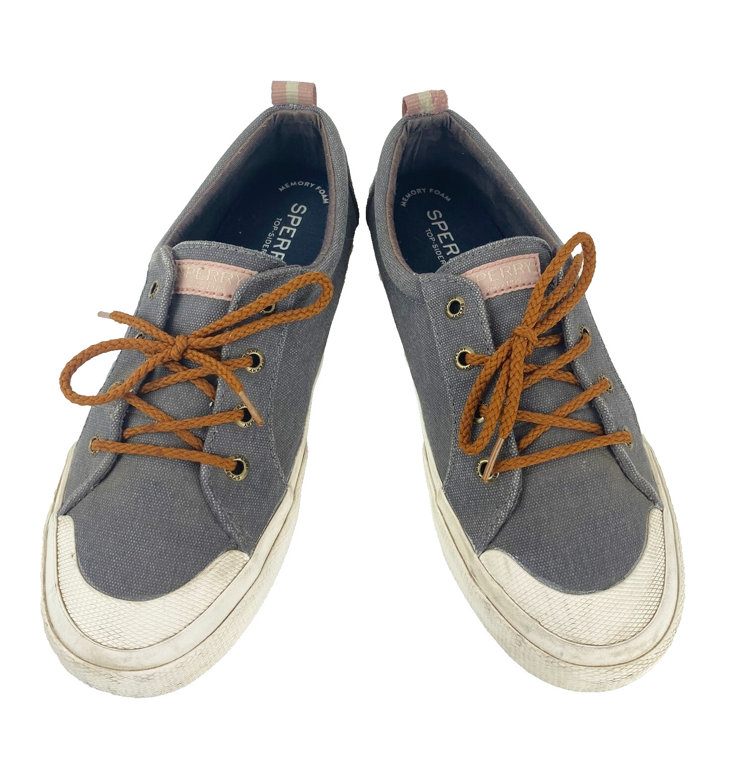 Sperry Top Sider Boat Shoes Women’s 6.5 Gray Flats Pier Wave Slip-On 37 Sneakers