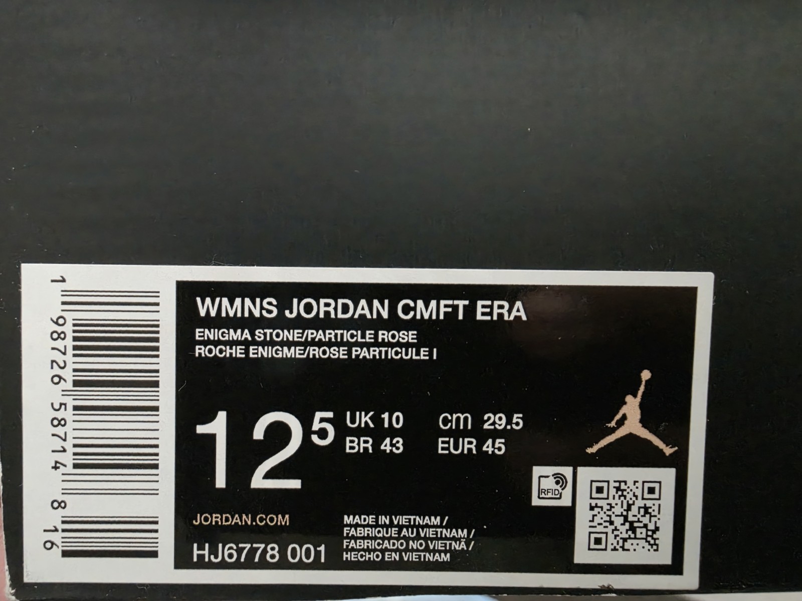 Jordan WMNS CMFT ERA Women’s Gray/Pink Low Top Sneaker SIZE US 12.5 W/ 11 MEN