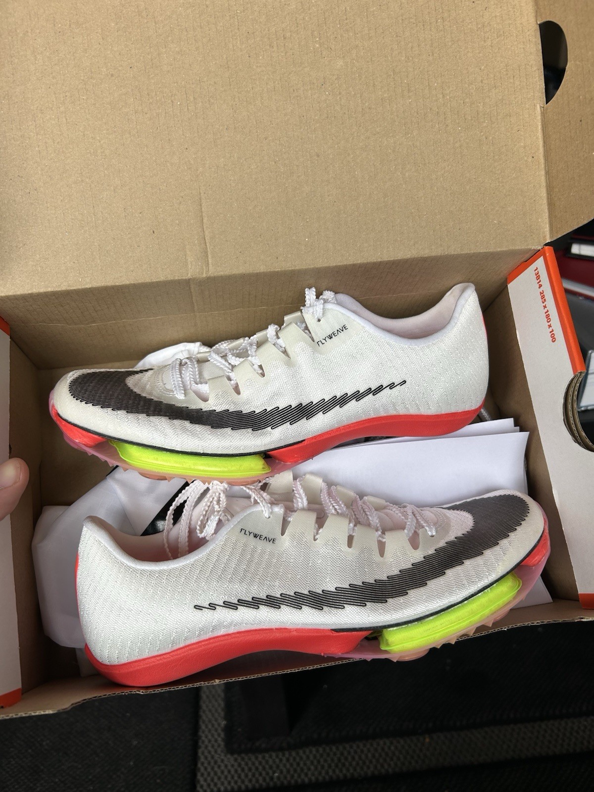 Nike Air Zoom Maxfly Rawdacious Track Spikes US M 5.5 / W 7 White & Black w/ Box