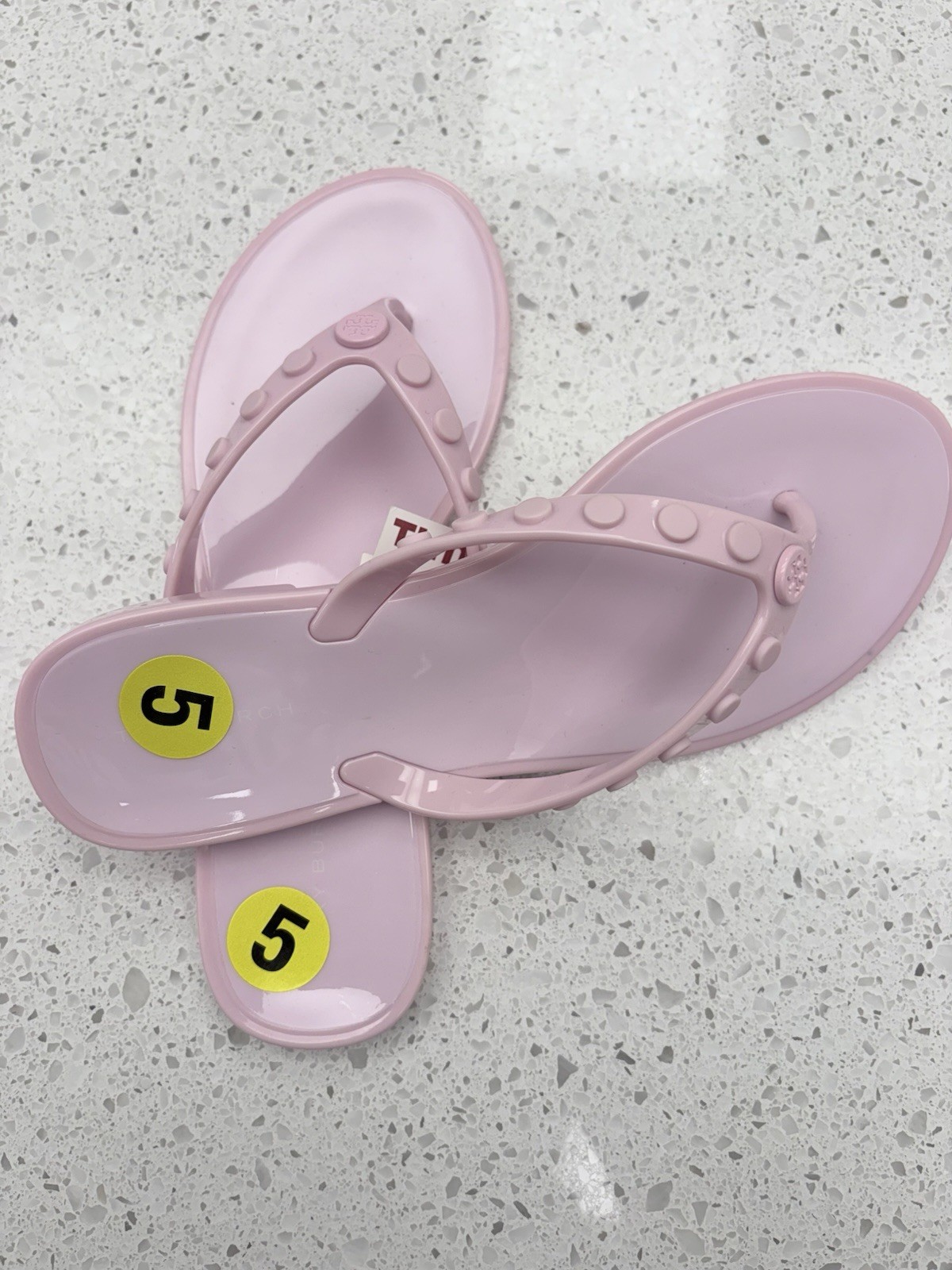 Tory Burch Pink Logo Thong Flip Flop Sandals Women’s US 5 Slip On