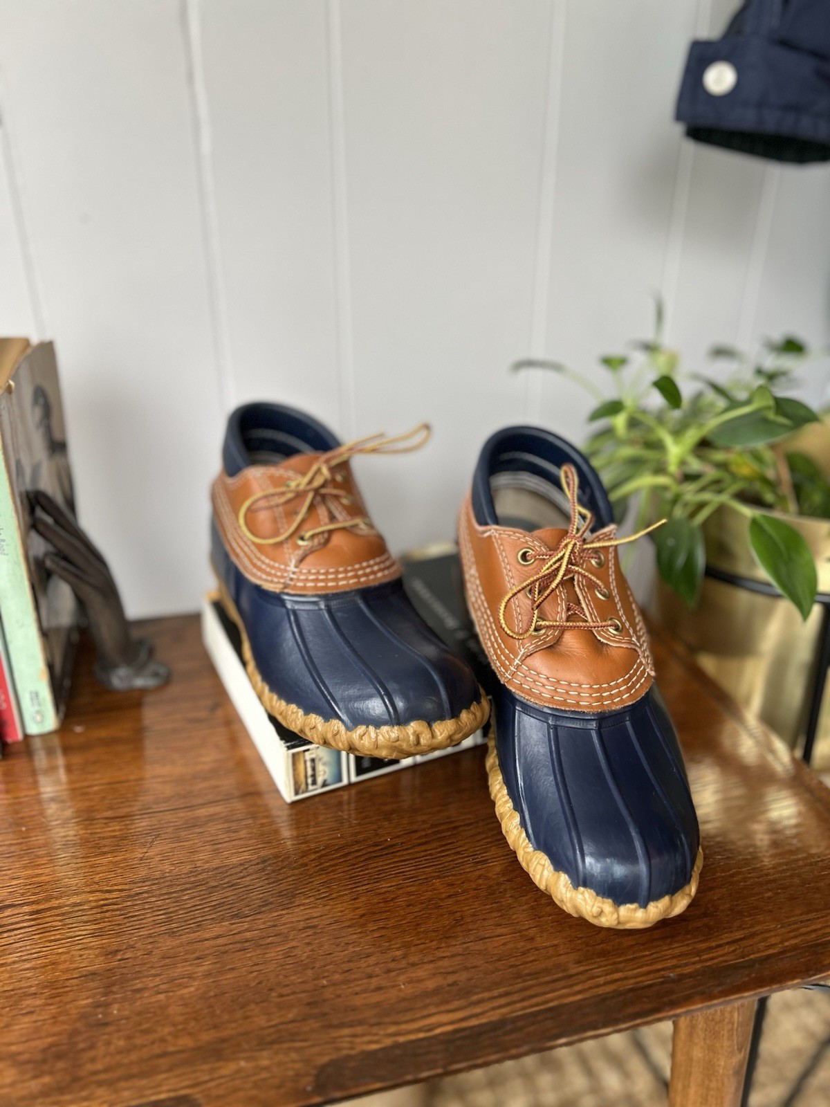 VTG 70s LL Bean Boot OG Womens Maine Hunting Shoe Gumshoe Duck Boots Low Size 9