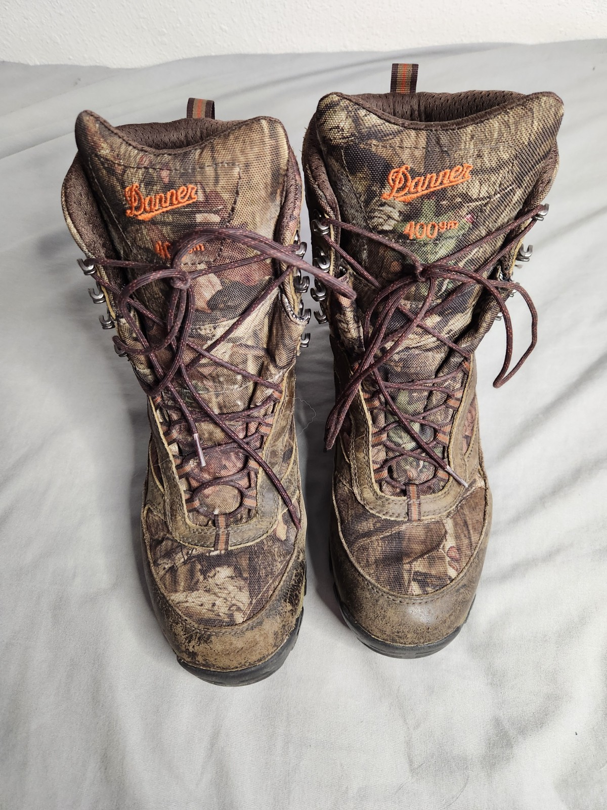 Danner High Ground 8″ Mossy Oak Camo Gore-Tex Boots Womens Sz 10 EE Hunting EUC