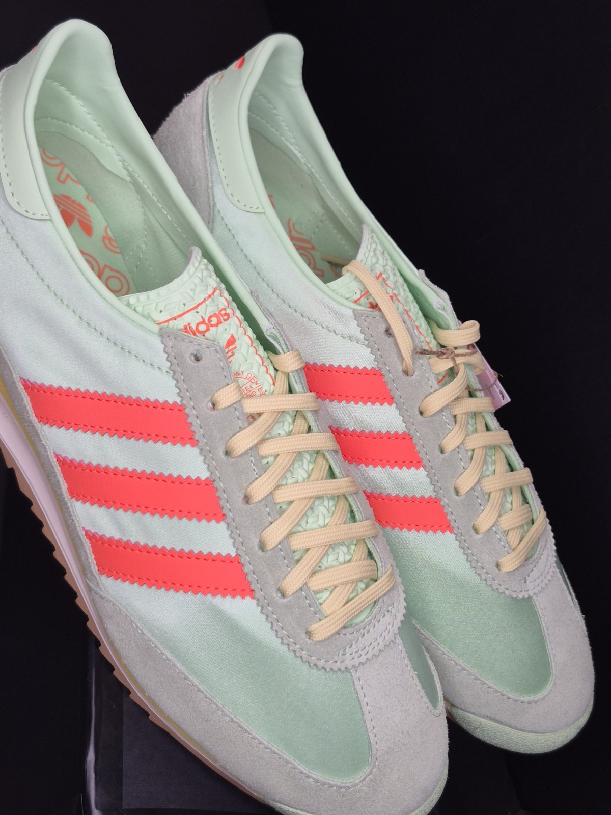 ADIDAS SL 72 OG GREEN ORANGE SIZES 9 OR 10 WOM JI0197 NIB! $100