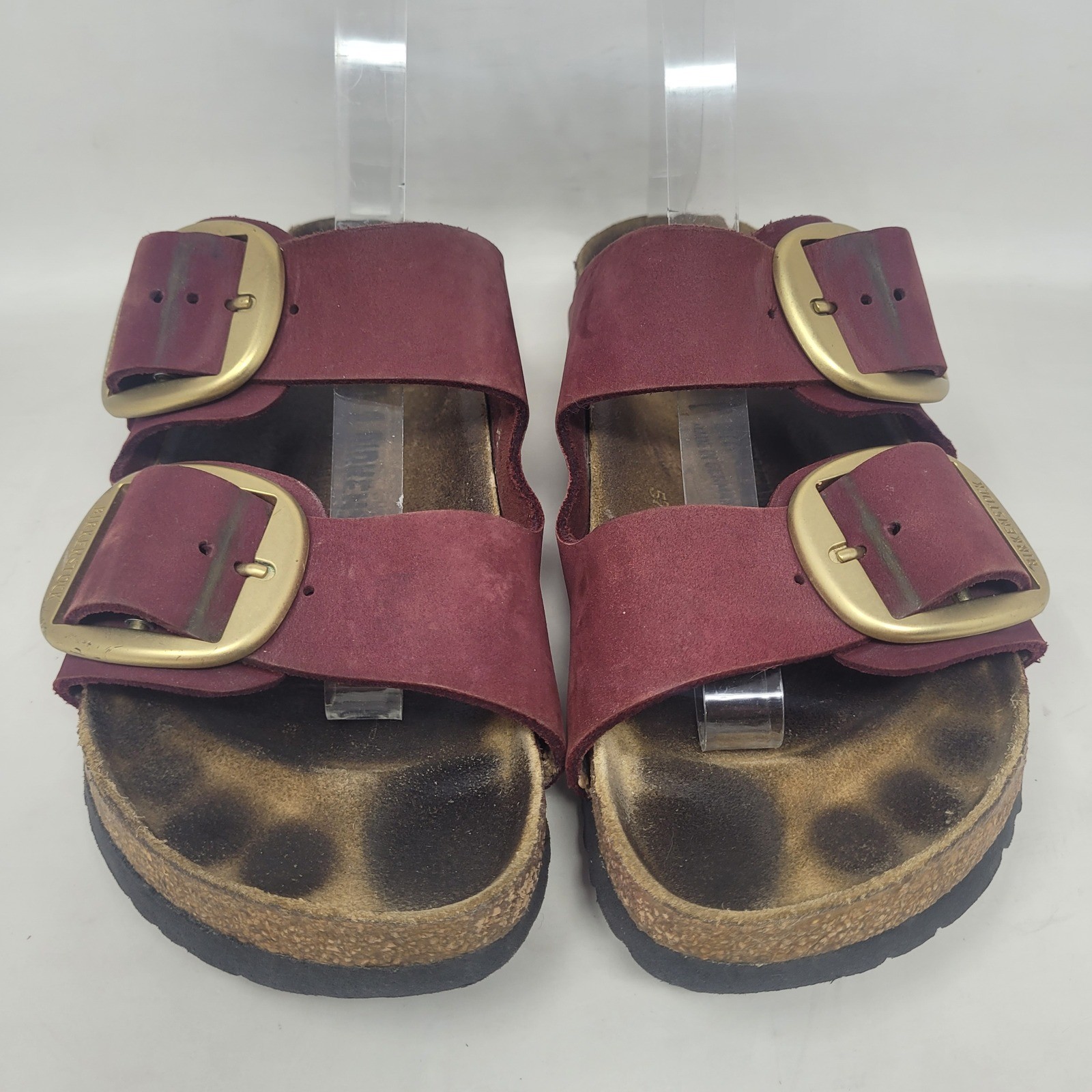 Birkenstock Arizona Sandals EU41 US10 Berry Crush Burgundy Suede Big Buckle