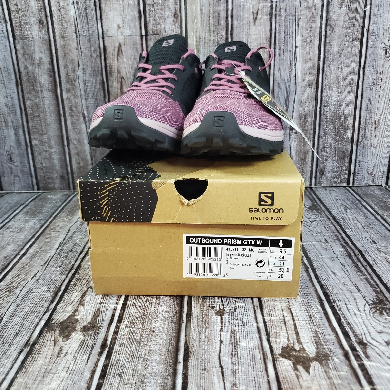 Salomon Women’s Outbound Prism GTX W Hiking 415911 Tulipwood Black Quail Size 11