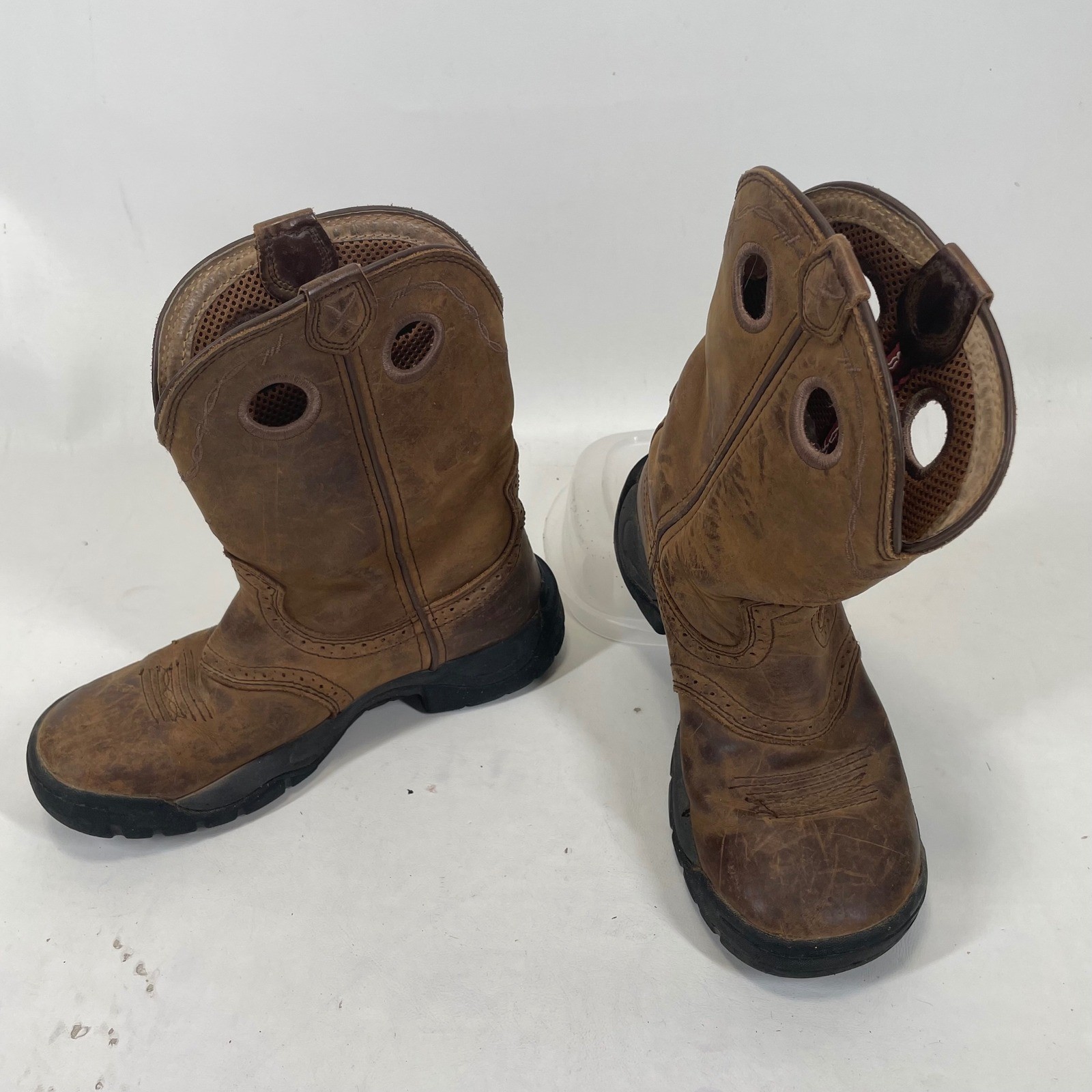 Twisted X Womens WAB0001 All Around Work Boots Brown Leather Size 7.5 M