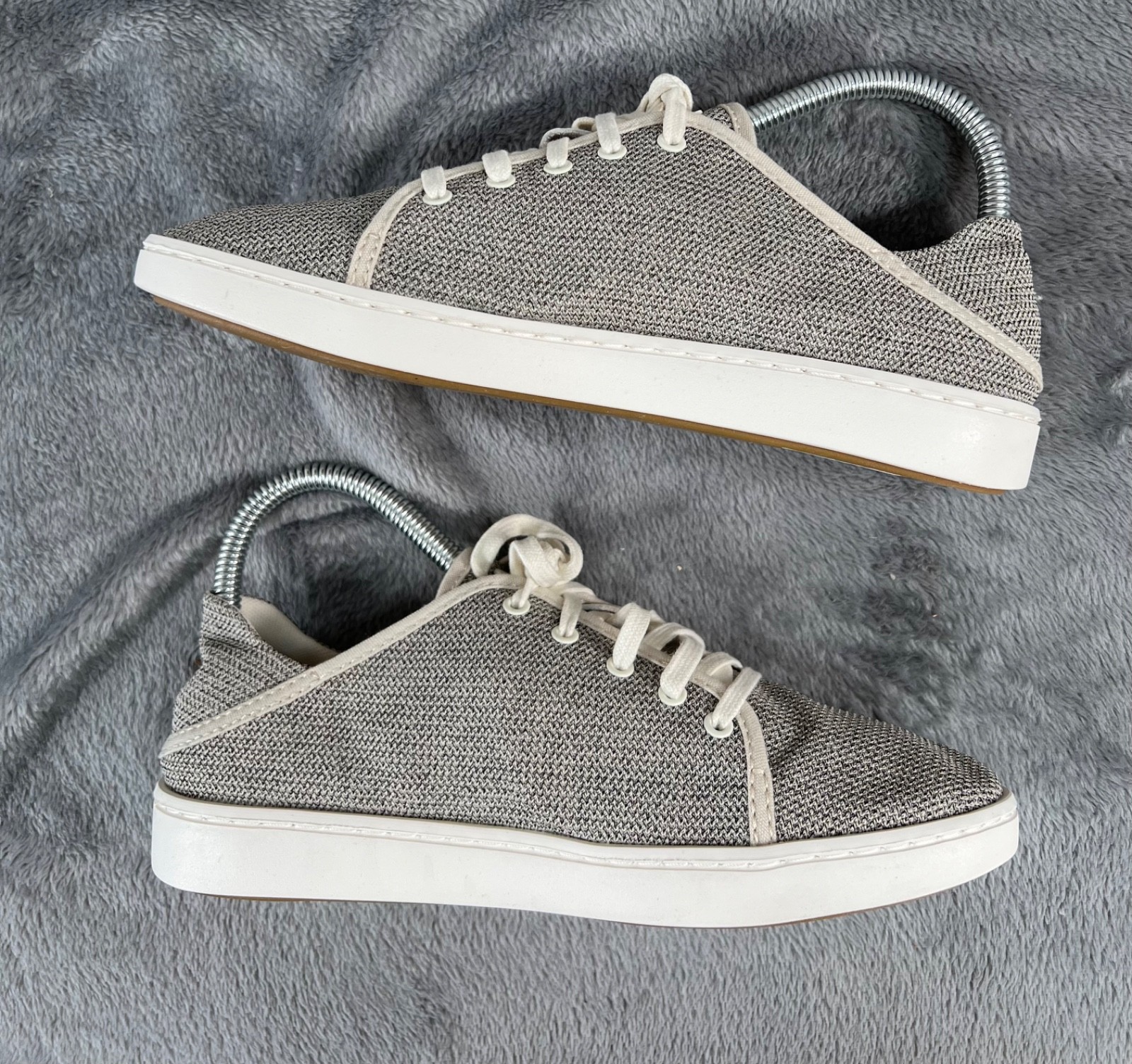 OluKai Pehuea Lī Sneaker Womens US 6.5 EU 36 Gray Slip On Or Lace Up New